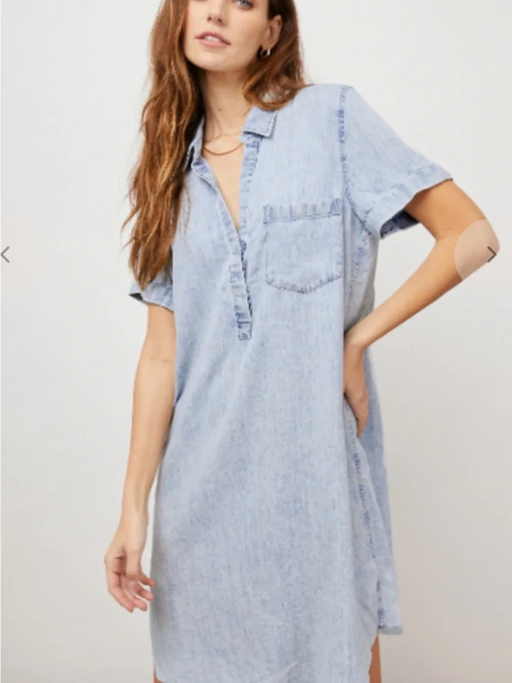 Rails Acid wash denim XS dress frayed hem